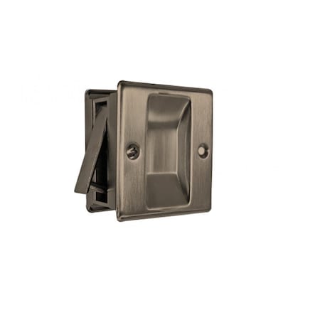 Cal-Royal Passage Function Sliding Door Lock, US15A Satin Nickel Blackened SDL17-15A